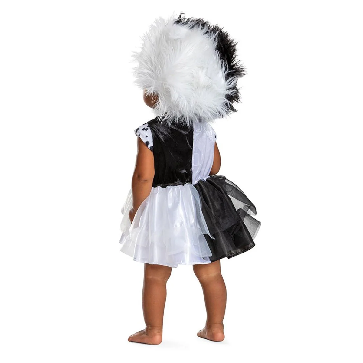 101 Dalmatians Cruella Classic Costume for Toddlers, Disney, White, Black and Red Dress - Image 2
