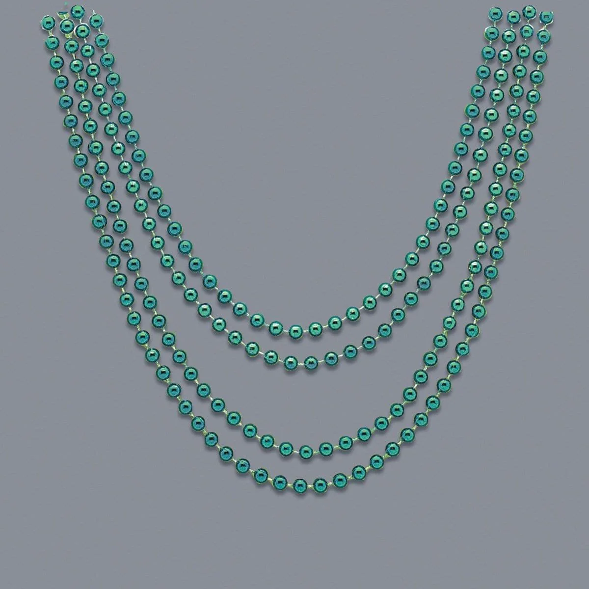 4 32 In Green Metallic Beads Necklaces
