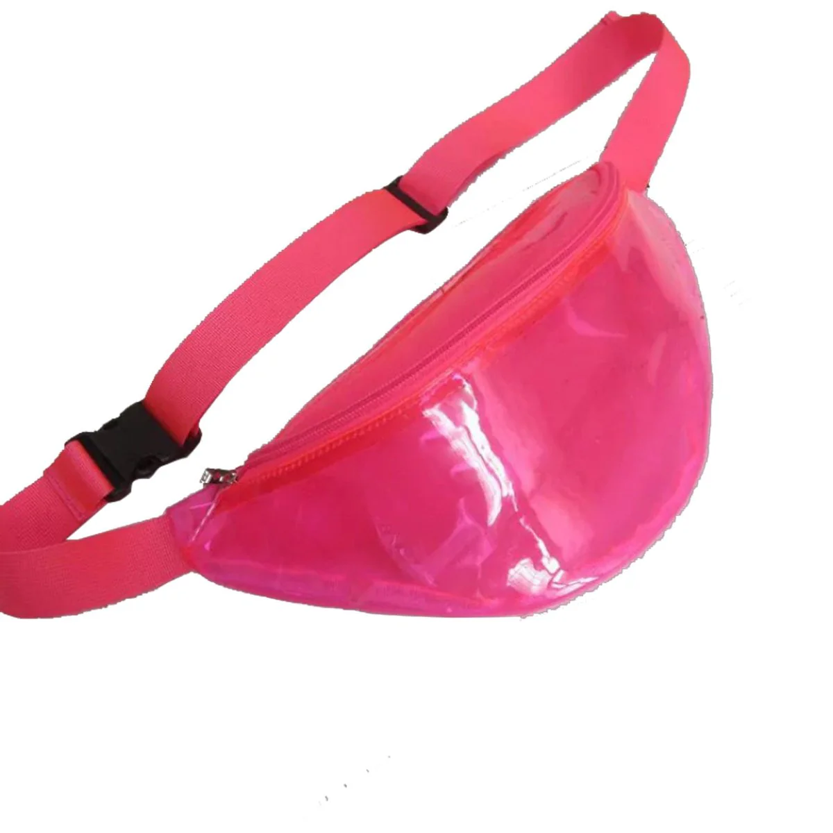 80s Clear Pink Fanny Pack for Adults