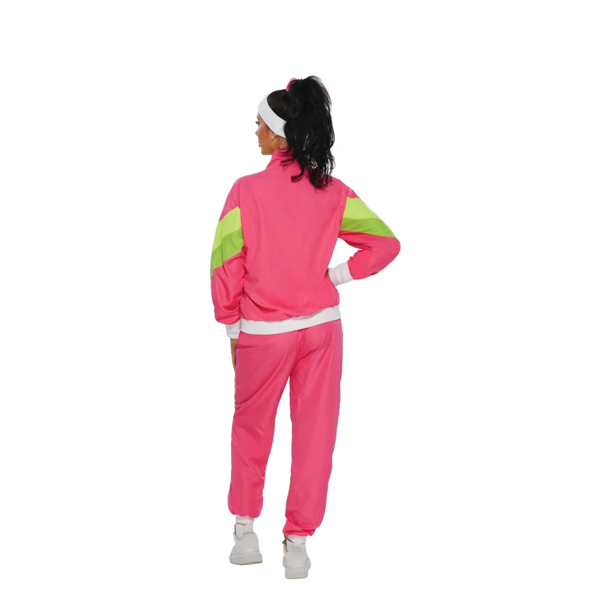 80s Costume for Adults, Hot Pink Vest and Pants - Image 3