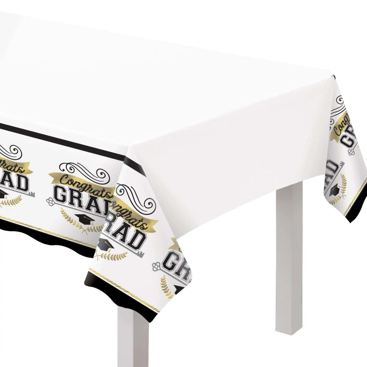 Achievement's Key Rectangular Plastic Table Cover, 58 x 84 Inches, 3 Count