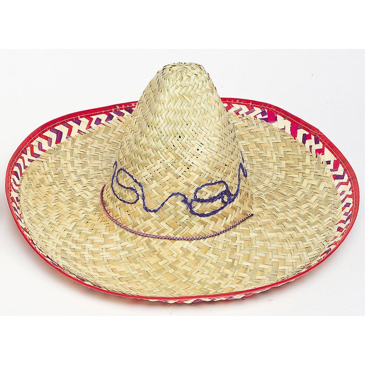 Straw sombrero for adults
