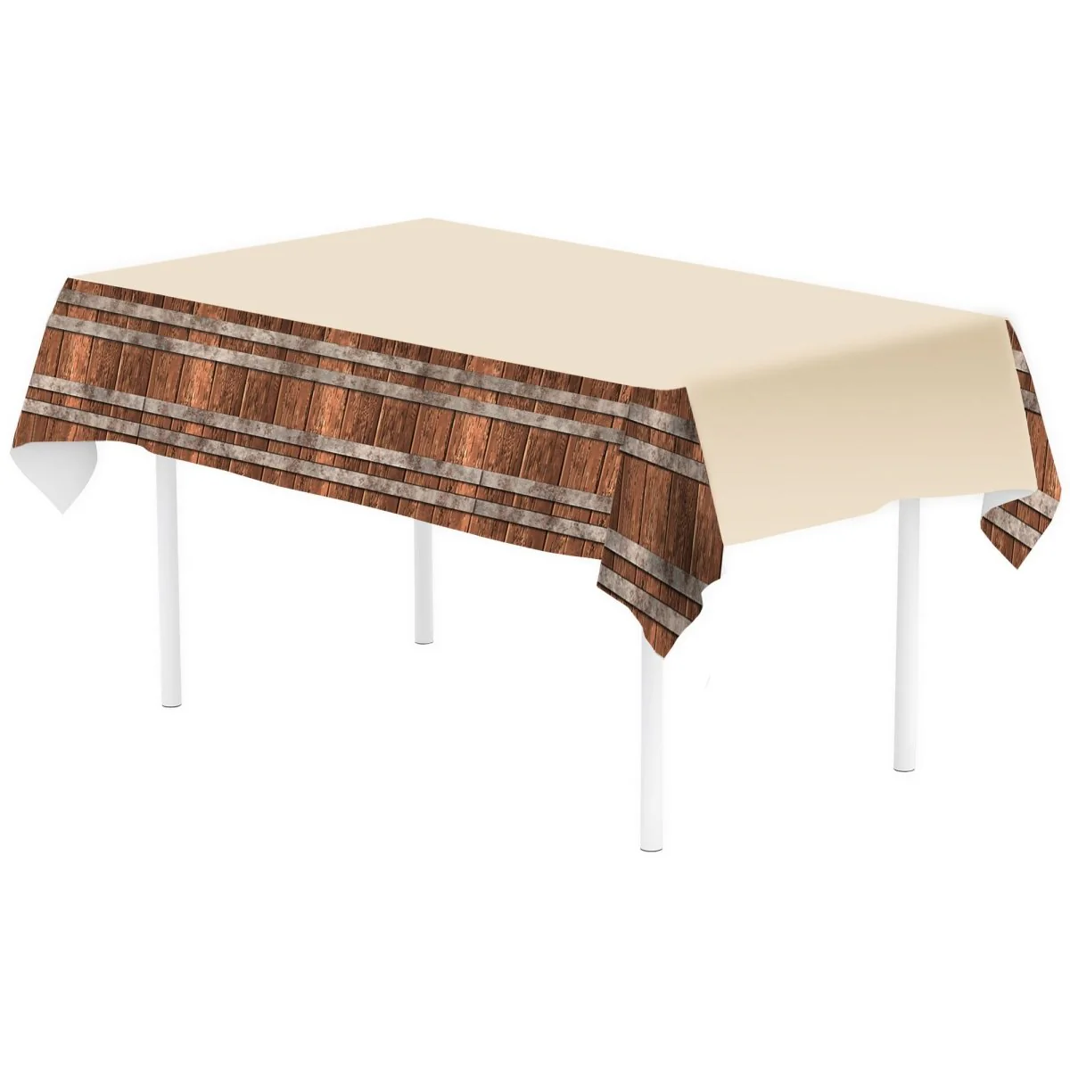 Aged to Perfection Birthday Rectangular Plastic Table Cover, 96 x 102 Inches, 1 Count