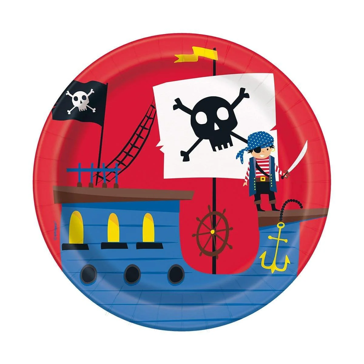 Ahoy Pirate Basic Tableware Birthday Party Supplies Kit, 8 Guests - Image 4
