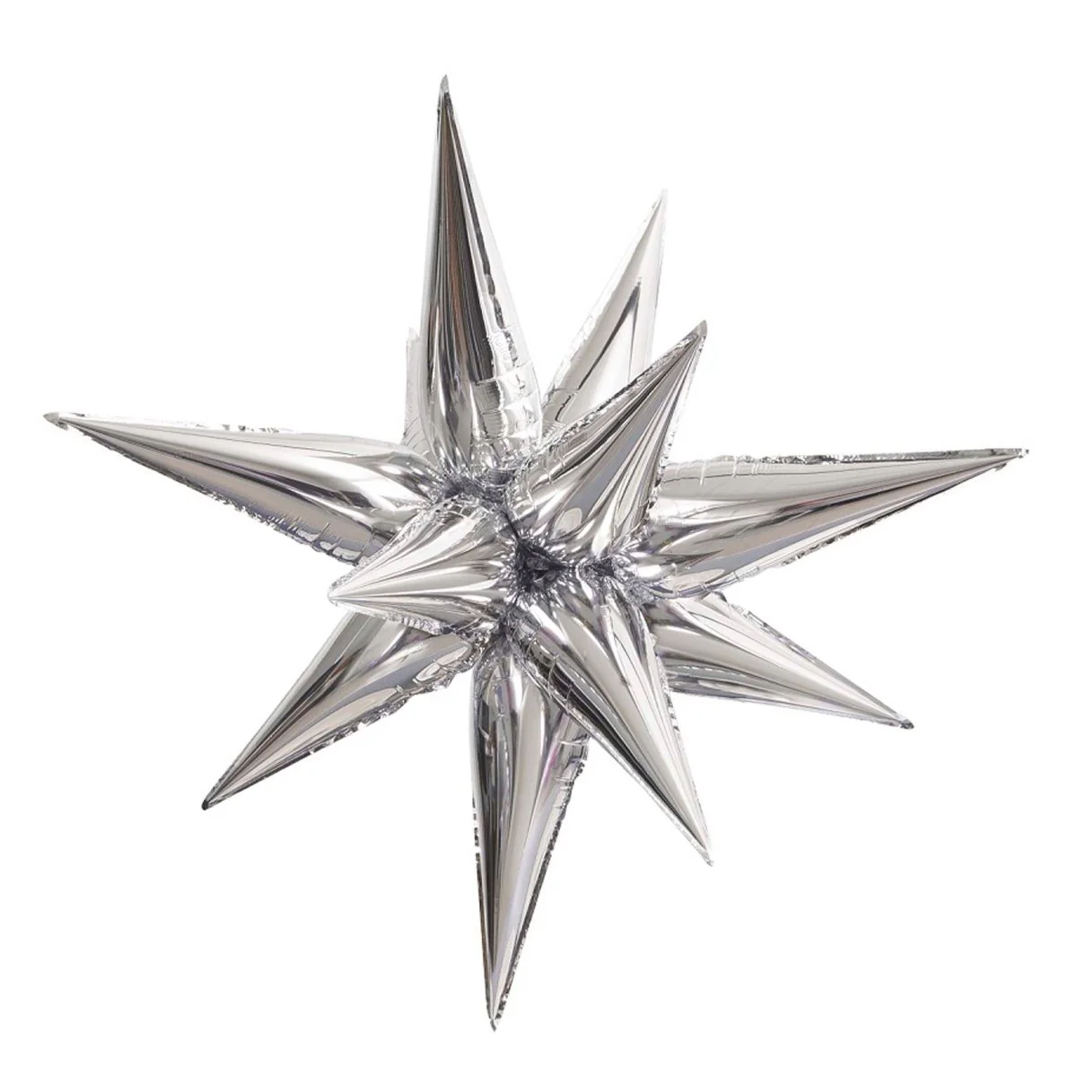 Air Filled Silver Star Foil Balloon, 40 Inches, 1 Count