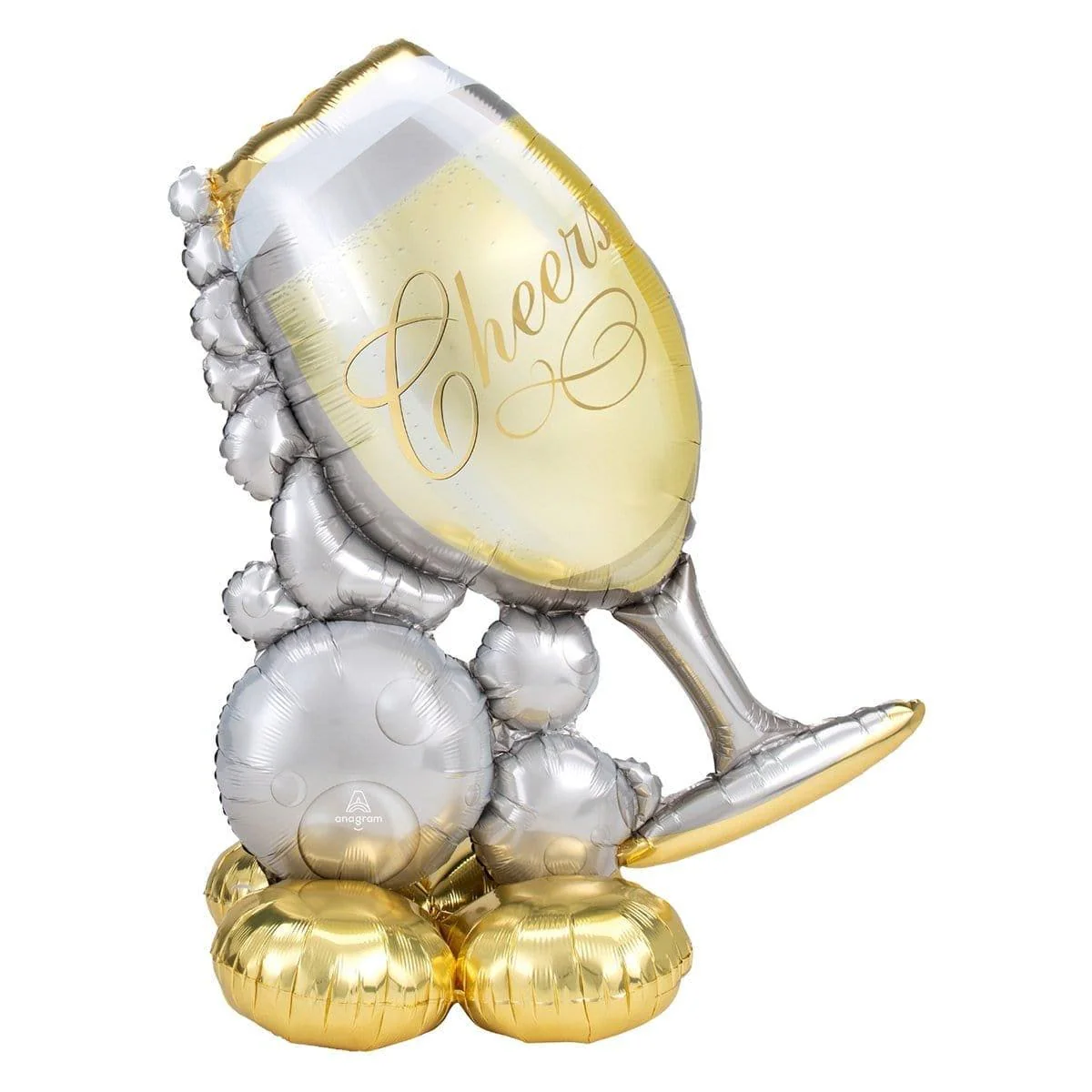 Bubbly Wine Glass Airloonz Standing Foil Air-Filled Balloon