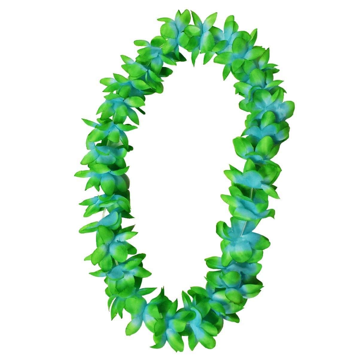 Green Pastel Flower Lei Necklace