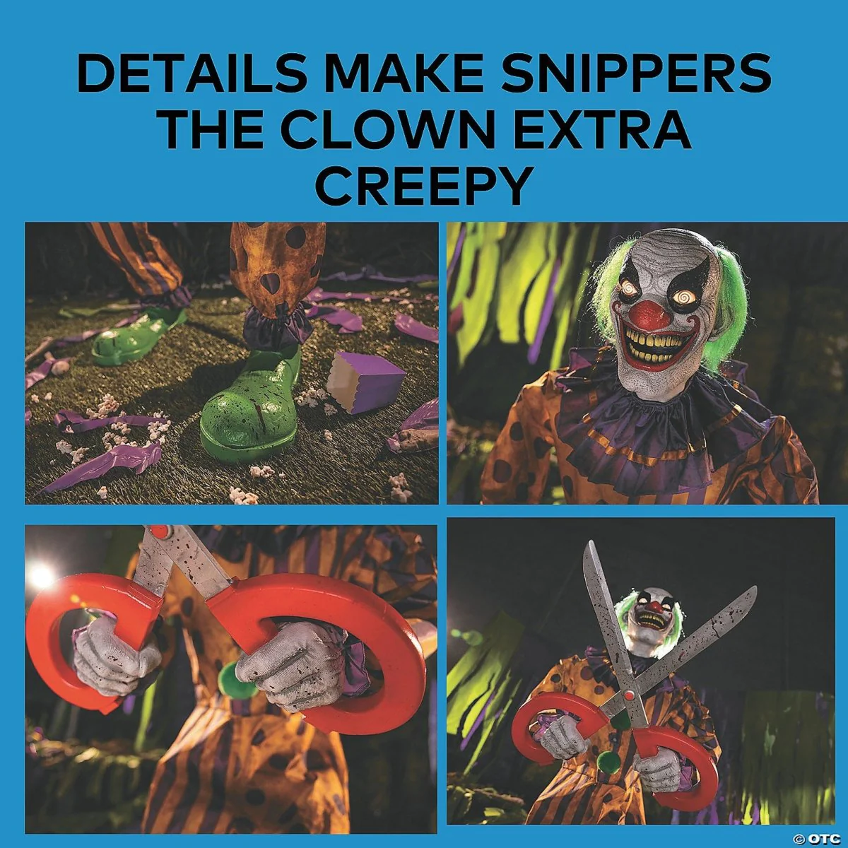 Animated Snippers the Clown Animatronic, 72 Inches, 1 Count - Image 3