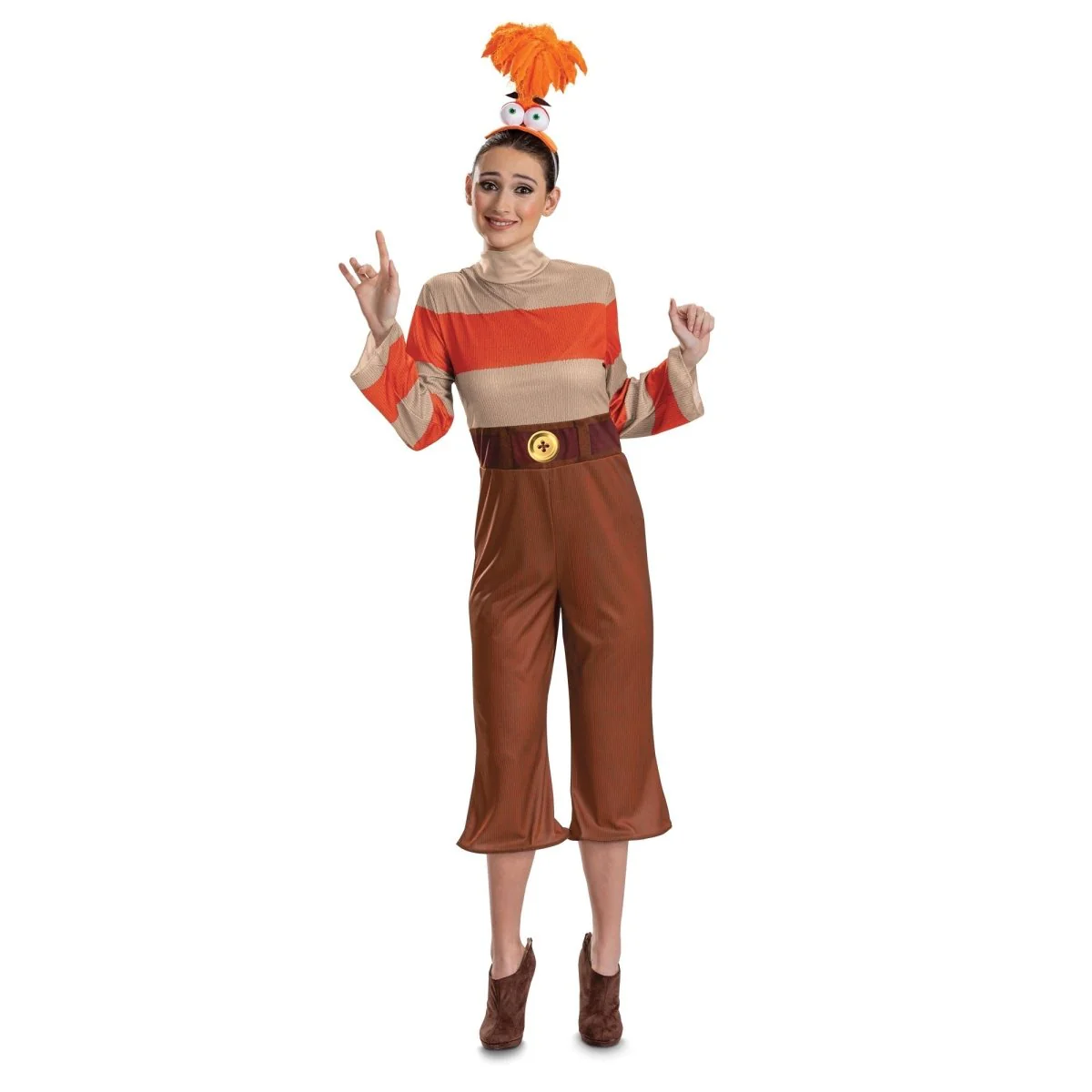 Anxiety Costume for Adults, Inside Out 2, Jumpsuit and Headpiece