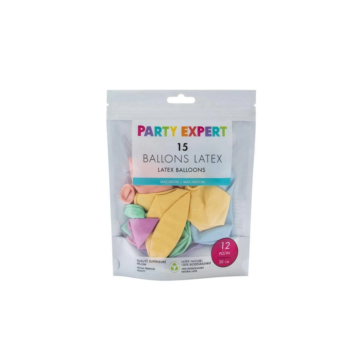 Assorted Latex Balloon 12 Inches, Macaroon Collection, 15 Count - Image 2