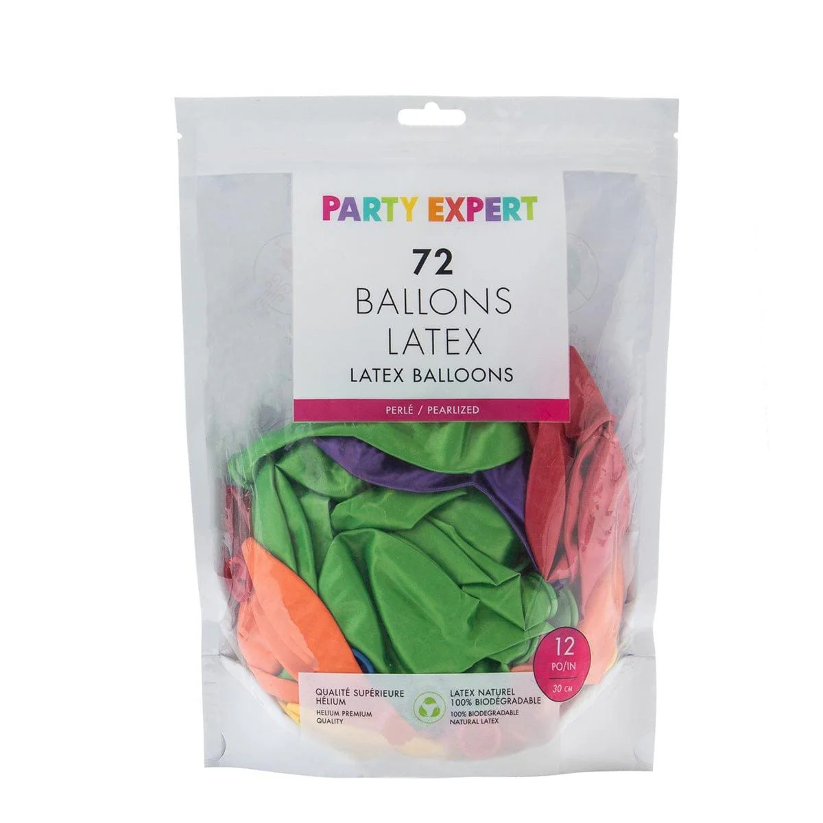 Assorted Latex Balloon 12 Inches, Pearl Collection, 72 Count - Image 2