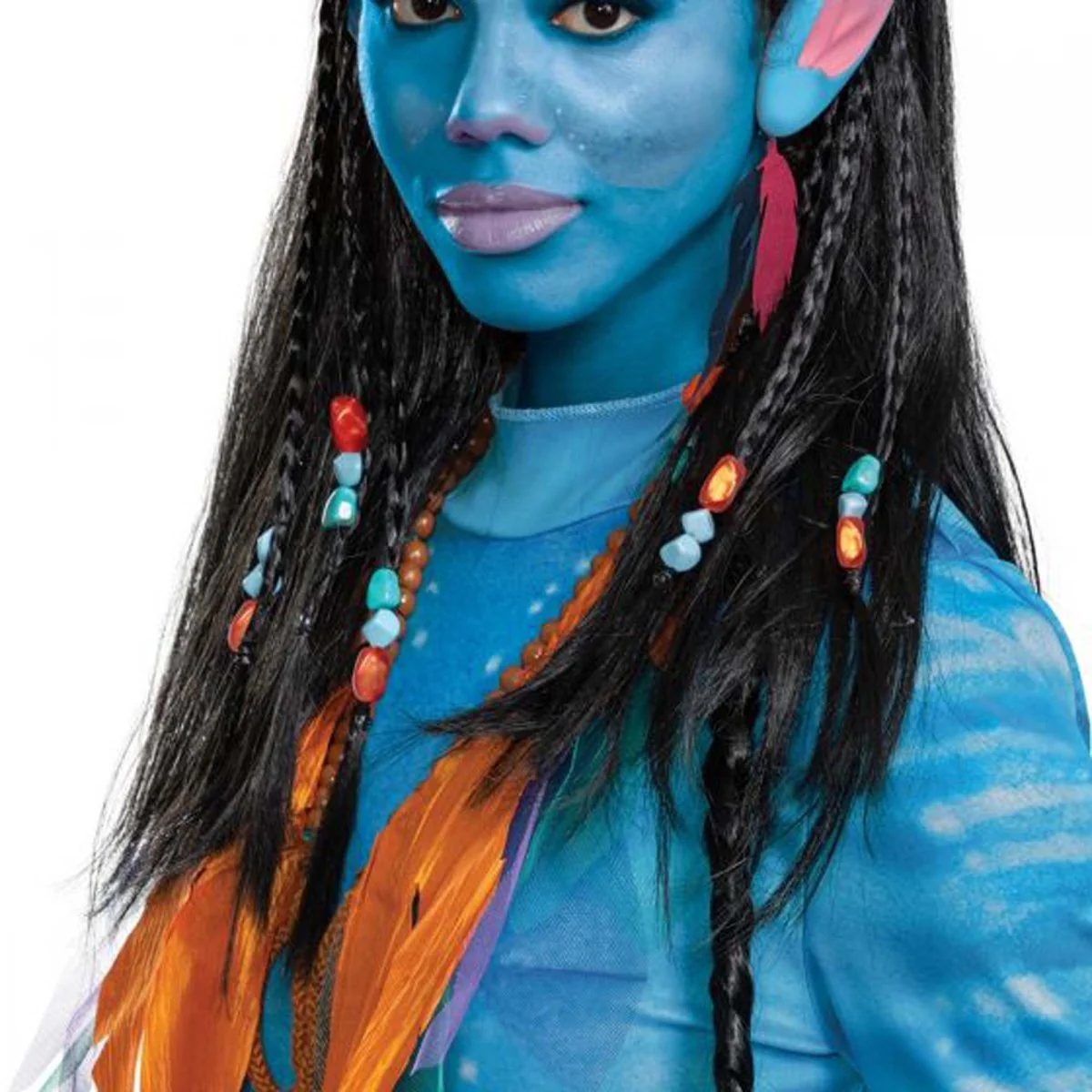 Avatar Neytiri Deluxe Wig for Adults, Black Braided Wig - Image 3