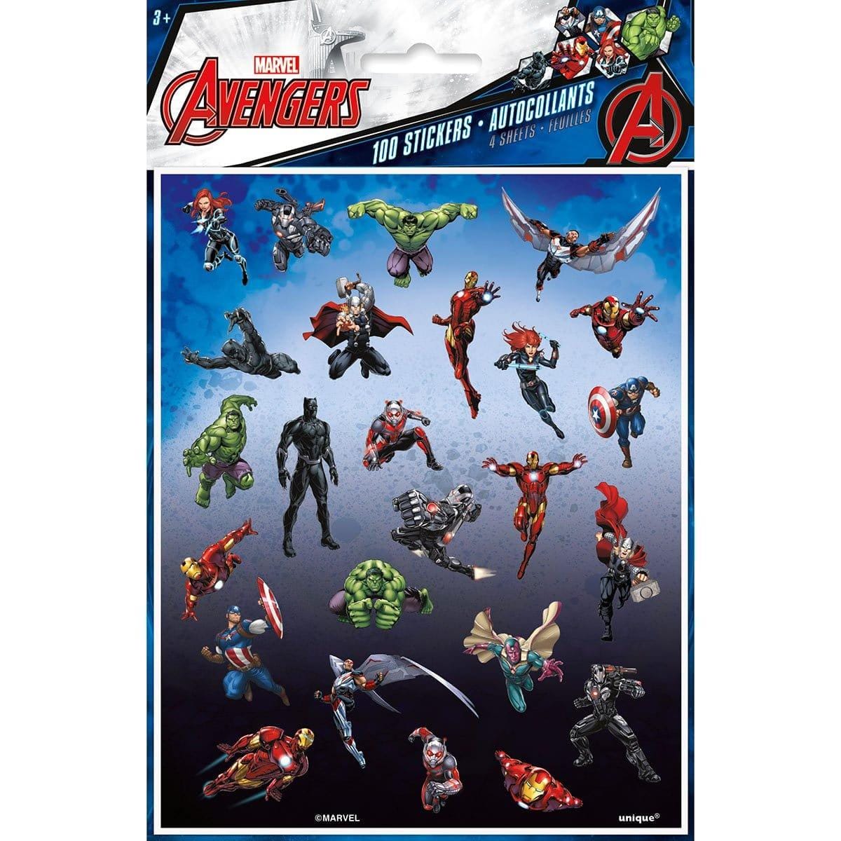 Avengers Assemble stickers, 100 per package