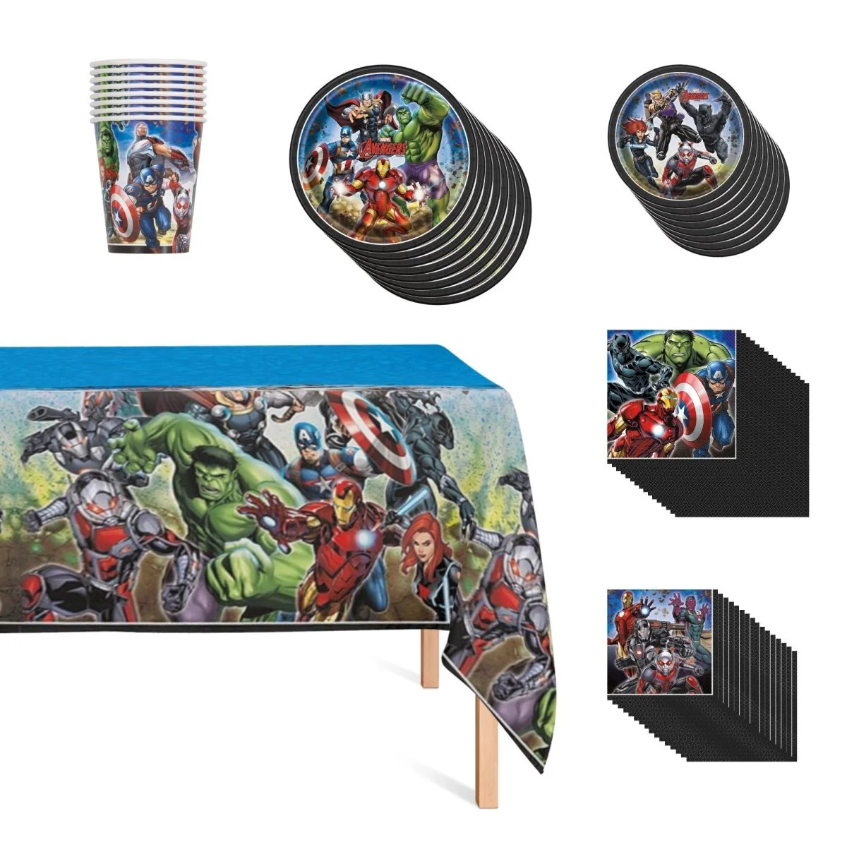 Avengers Basic Tableware Party Kit, 8 Guests