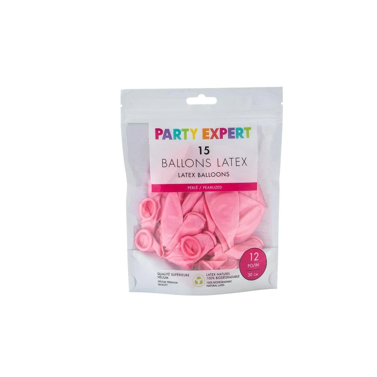 Baby Pink Latex Balloon 12 Inches, Pearl Collection, 15 Count - Image 3