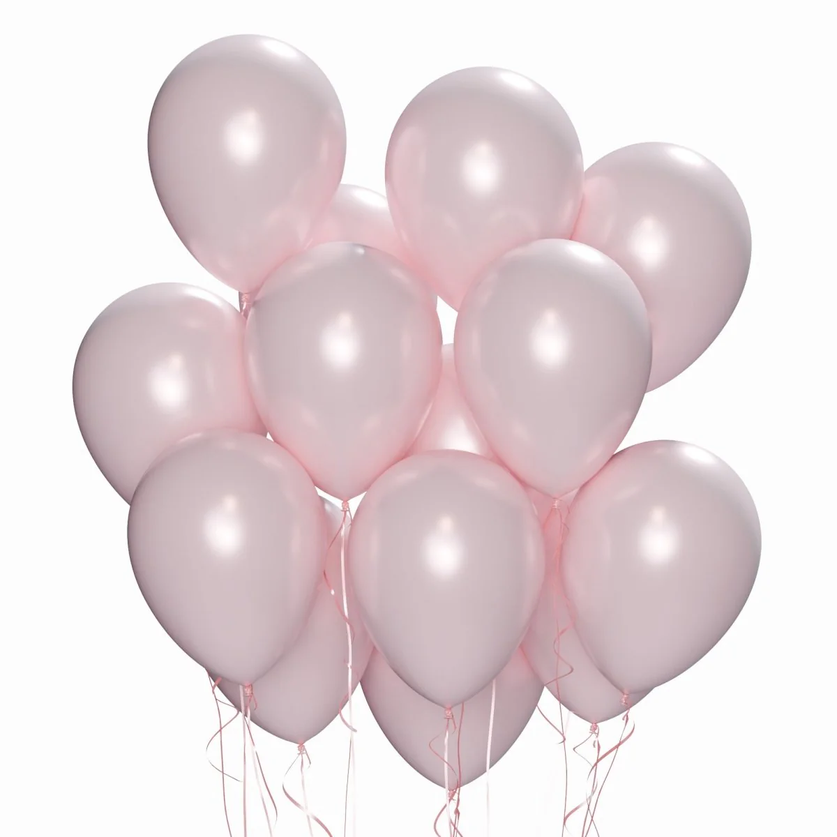 Baby Pink Latex Balloon 12 Inches, Pearl Collection, 72 Count