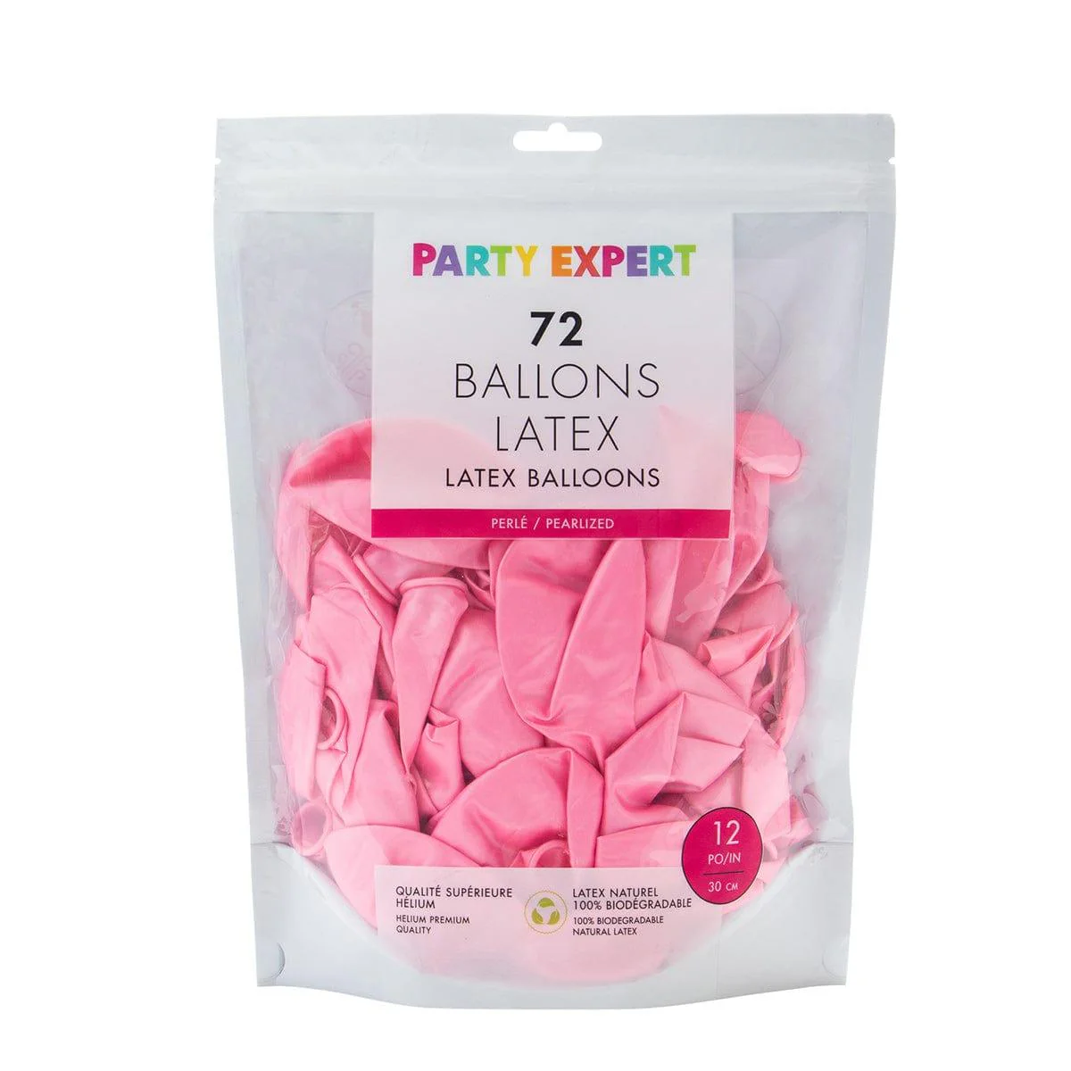 Baby Pink Latex Balloon 12 Inches, Pearl Collection, 72 Count - Image 3