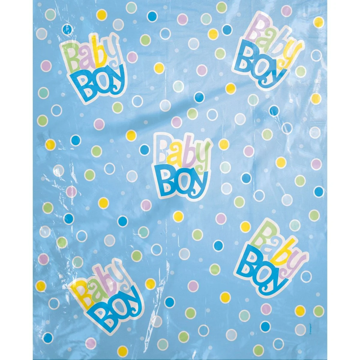 Baby Shower Blue Dots Jumbo Plastic Gift Bag, 36 x 44 Inches, 1 Count - Image 2