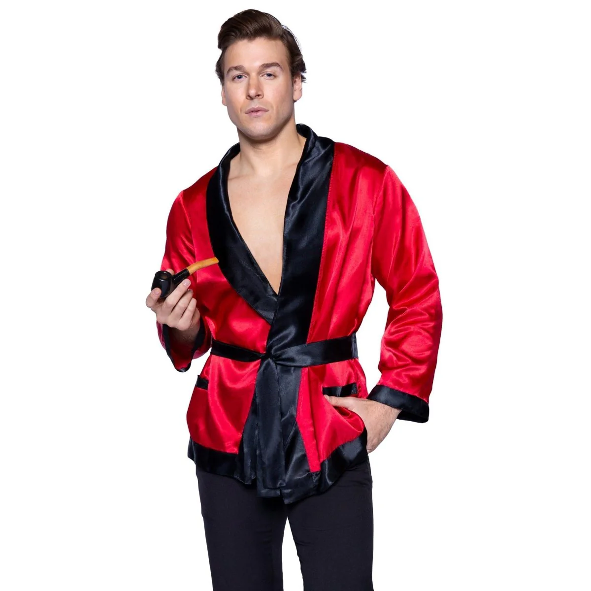 Bachelor Costume for Adults, Red and Black Robe