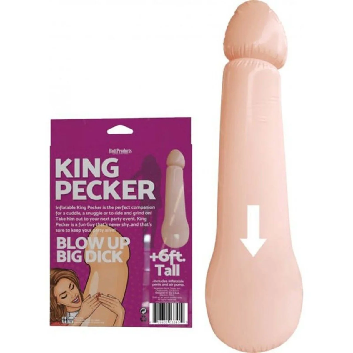 Bachelorette Party Inflatable King Pecker, 72 Inches, 1 Count