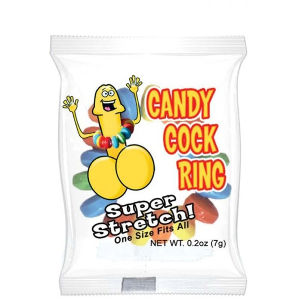 Bachelorette Party Rainbow Candy Cock Ring, 1 Count - Image 2