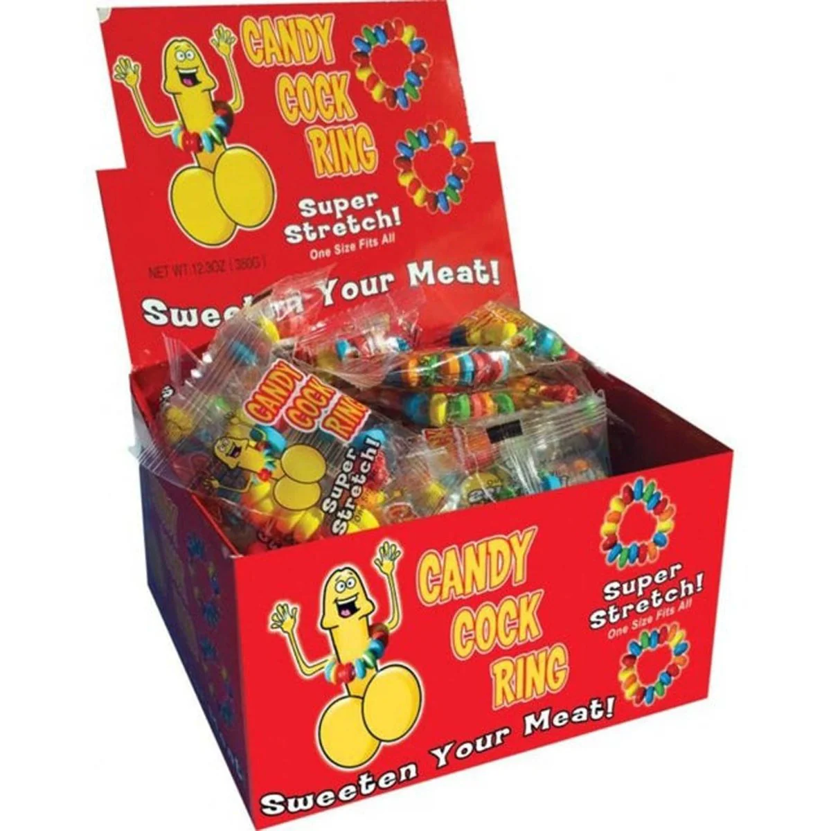 Bachelorette Party Rainbow Candy Cock Ring, 1 Count - Image 3