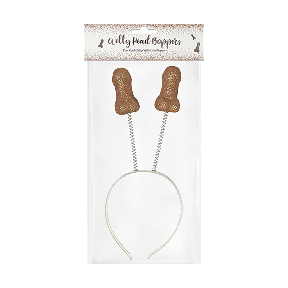 Bachelotette Party Rose Gold Willy Head Boppers, 1 Count