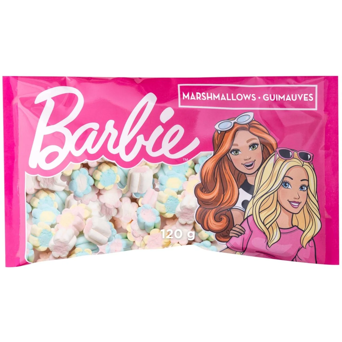 Barbie Marshmallows Bag, 120 g, 1 Count