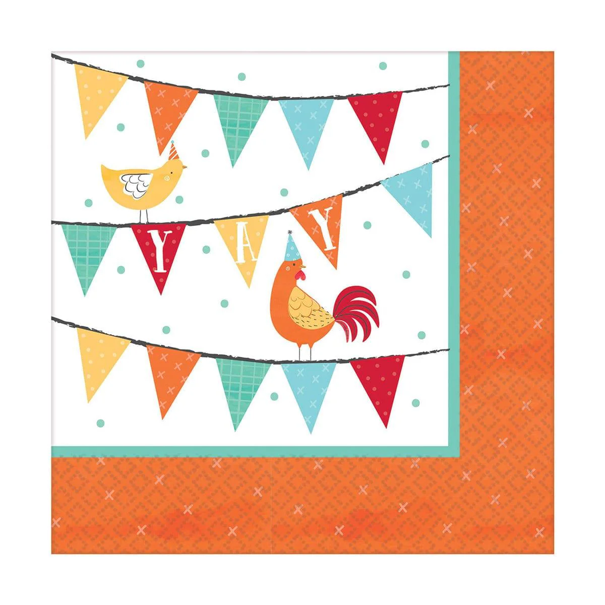 Barnyard Party Beverage Napkins, 16 Count