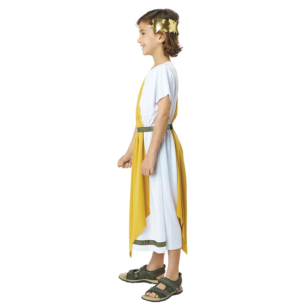 Basic Toga Costume for Kids, Gold and Black Shawls - Image 5