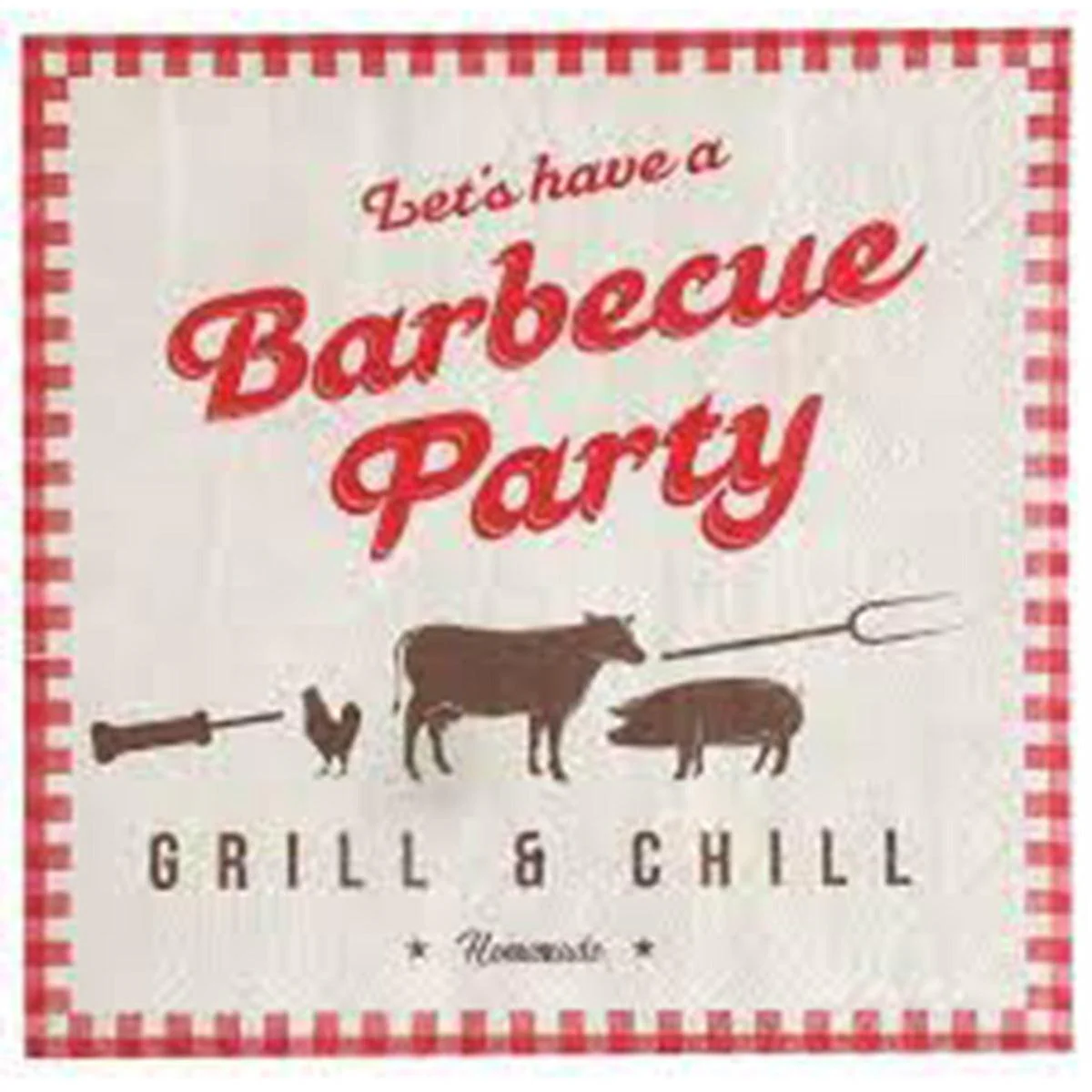 Barbecue Party Lunch Napkins, 20 Count