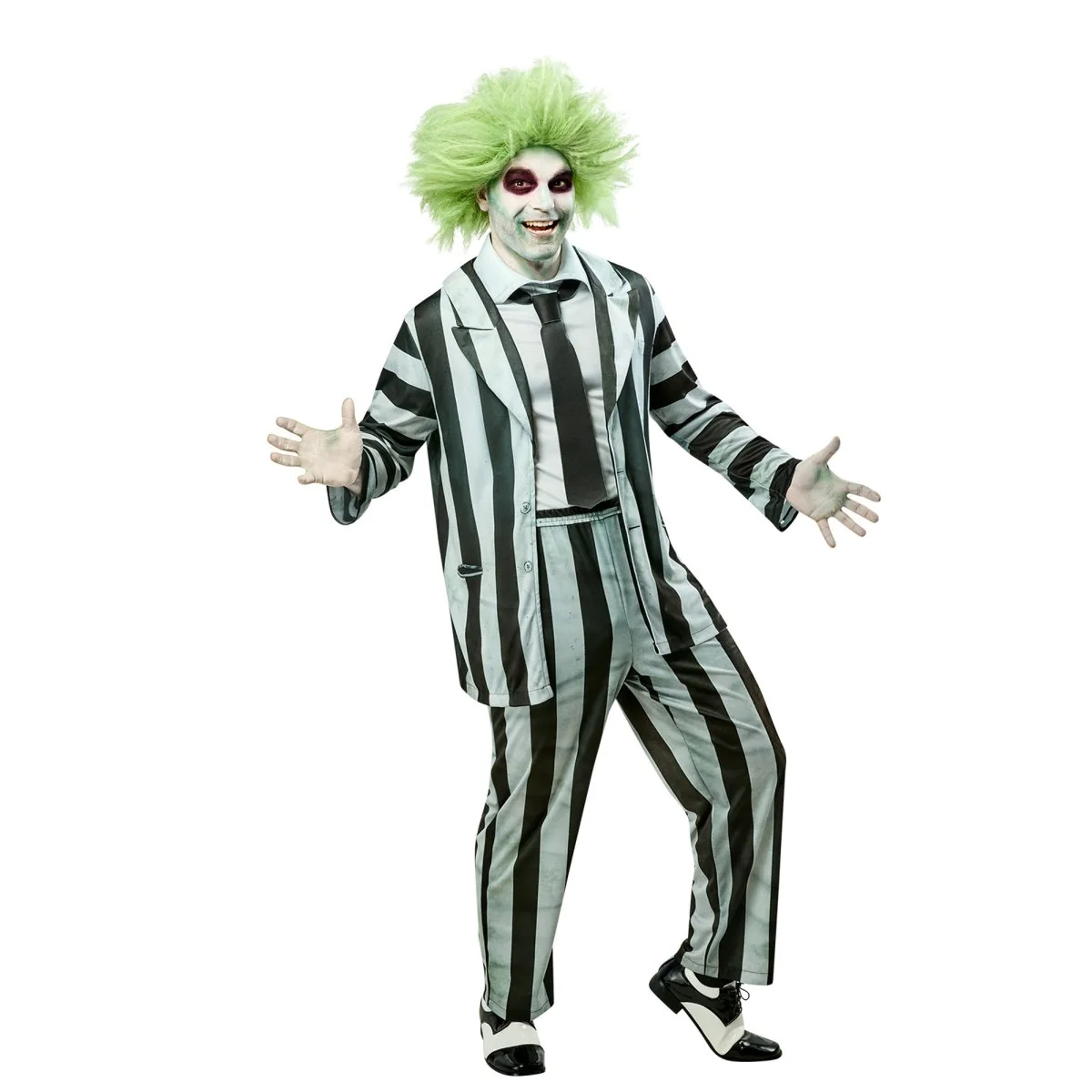 Beetlejuice 2 Costume for Adults, Striped Jacket and Pants
