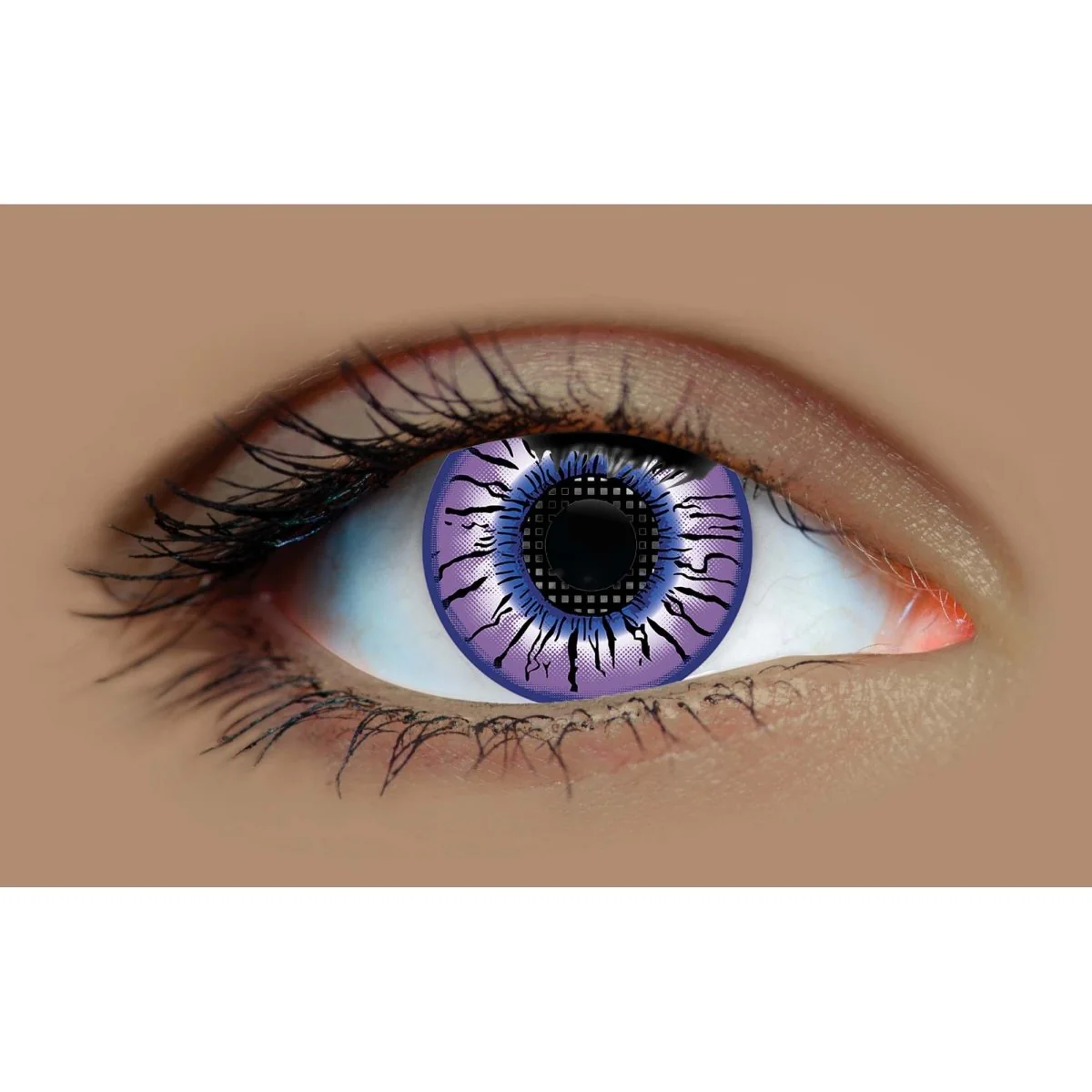 PRIMAL® Beetlejuice - Purple Coloured Contact Lenses, 3 Month Usage