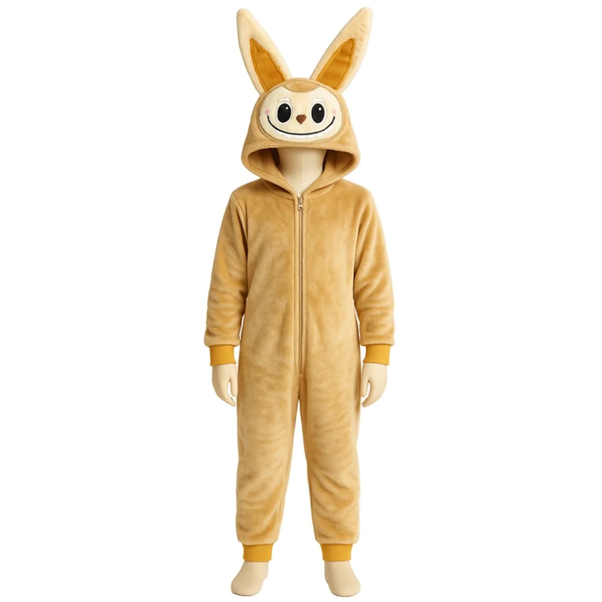 Beige Lafufu Costume for Kids, Hooded Jumpsuit