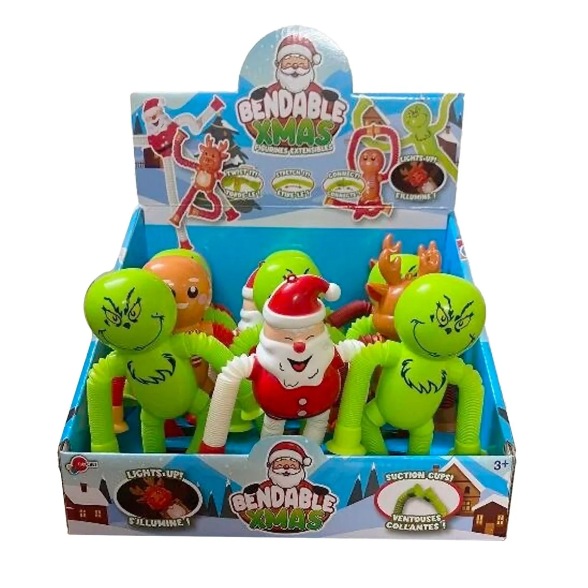 Bendable Tube Christmas Action Figure, Assortment, 1 Count