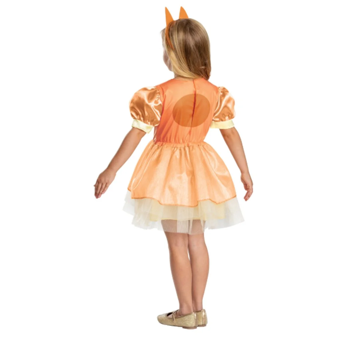 Bluey Bingo Classic Dress Costume for Toddlers, Gold and Orange Dress - Image 2
