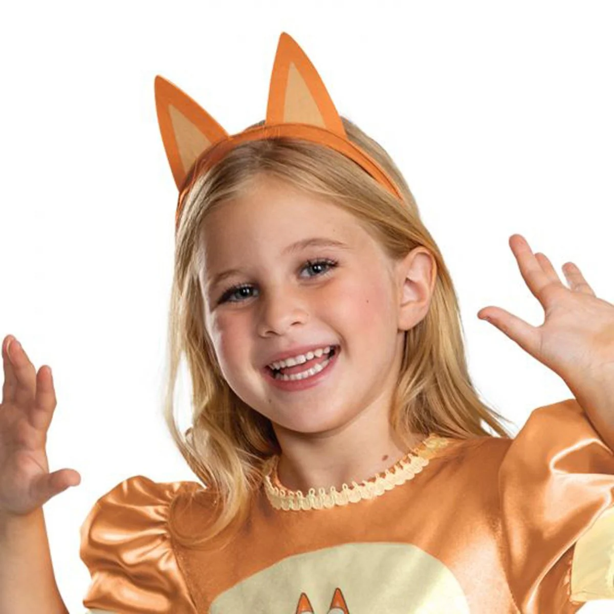 Bluey Bingo Classic Dress Costume for Toddlers, Gold and Orange Dress - Image 4