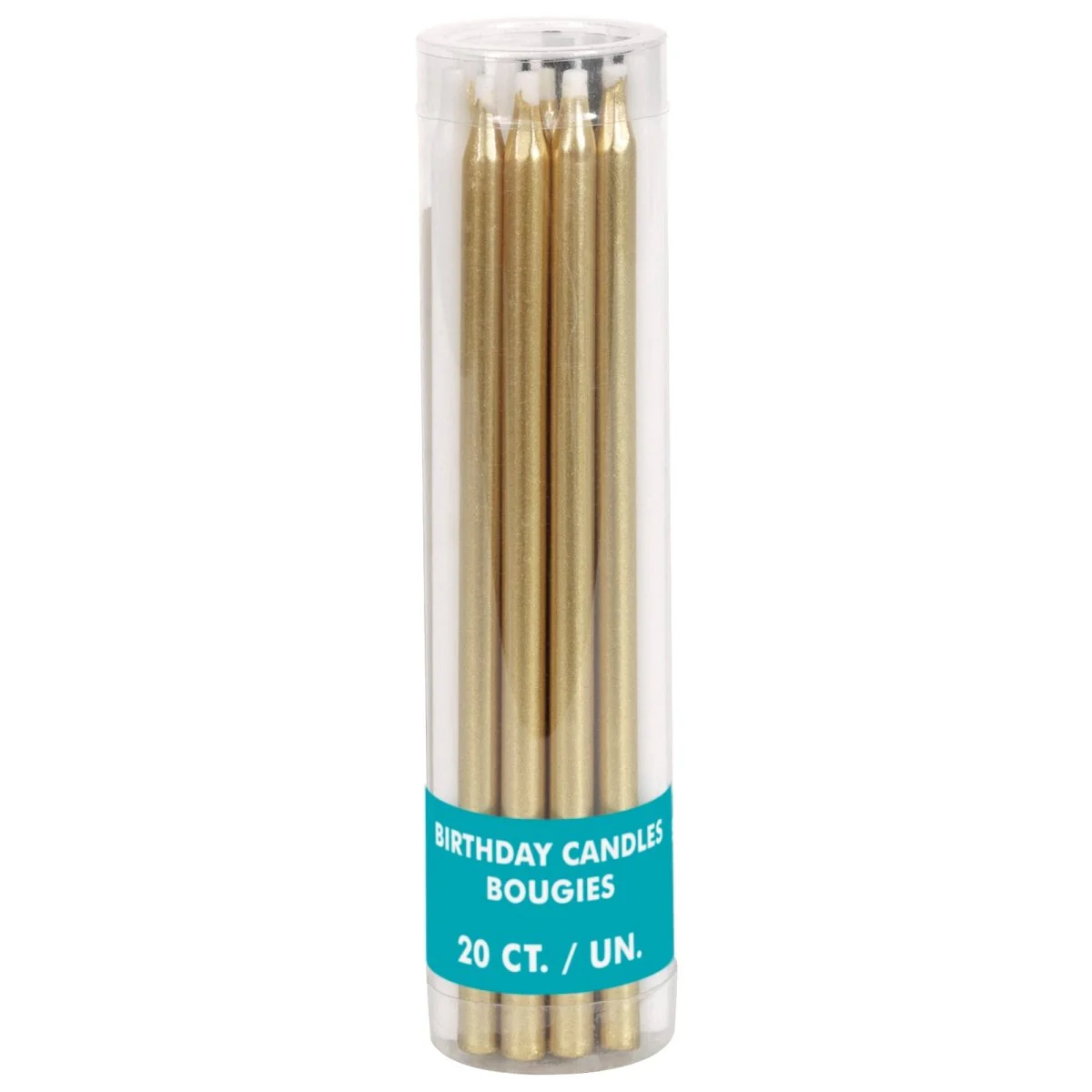 Birthday Candles, Gold, White and Black, 5 Inches, 20 Count - Image 2
