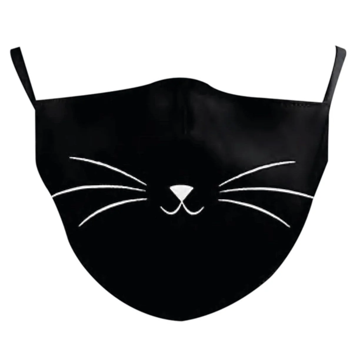 Black Cat Washable Cotton Face Mask for Kids