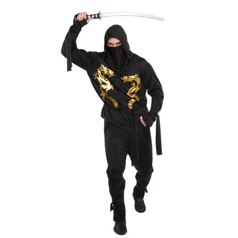 Black Dragon Ninja Costume for Adults