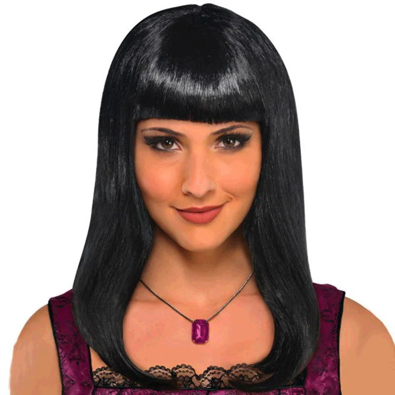 Black electra wig for women