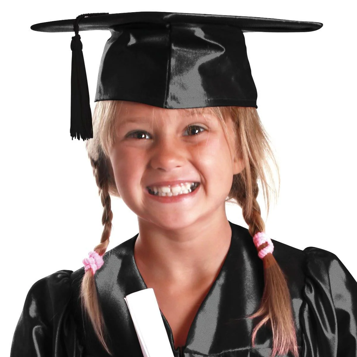 Black Graduation Hat with Tassel for Kids - Image 2