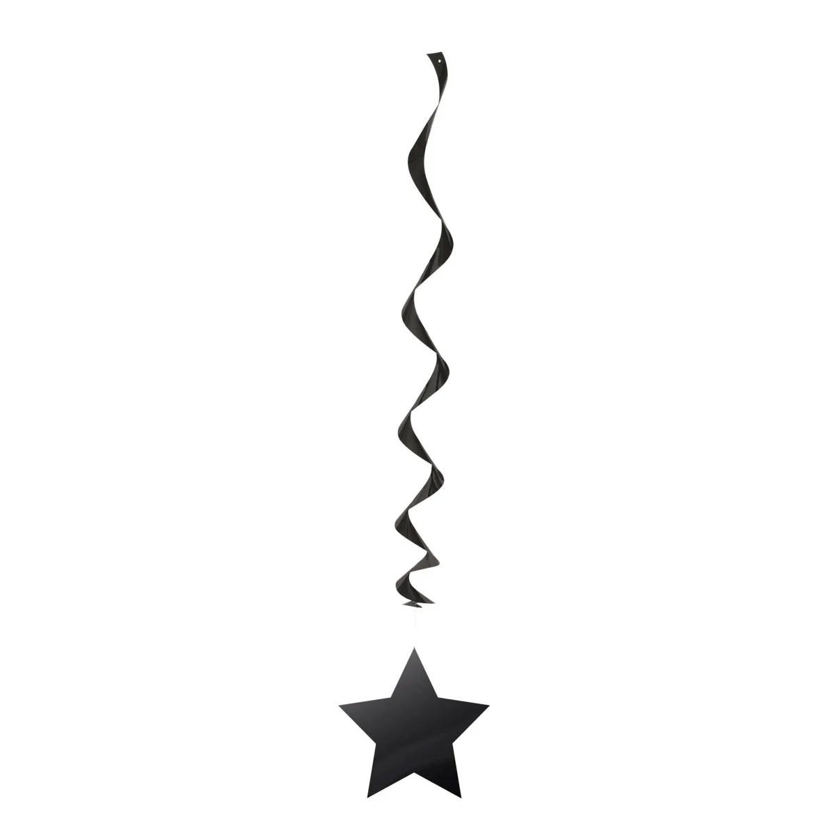 Black Hanging Star Swirl Decorations, 26 Inches, 3 Count