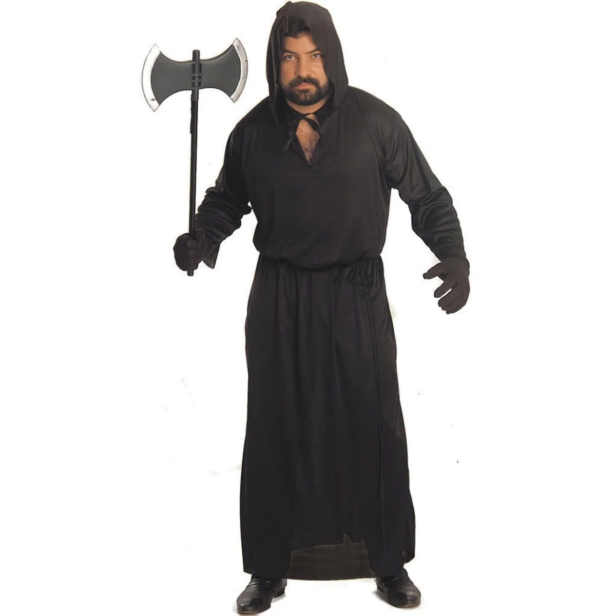 Black Hooded Robe for Adults