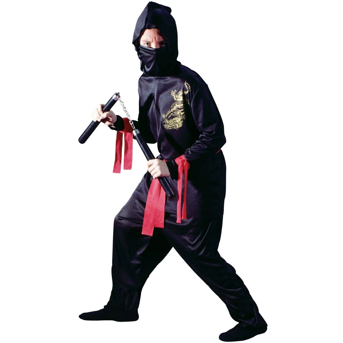 Black Ninja Costume for Kids - Image 2