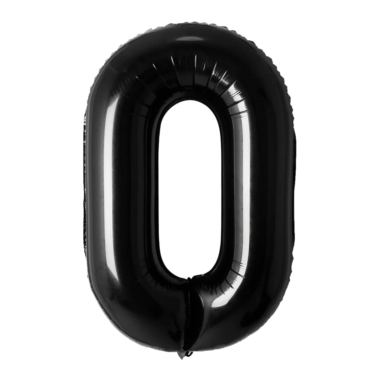 Black Number 0 Foil Balloon, 26 Inches, 1 Count