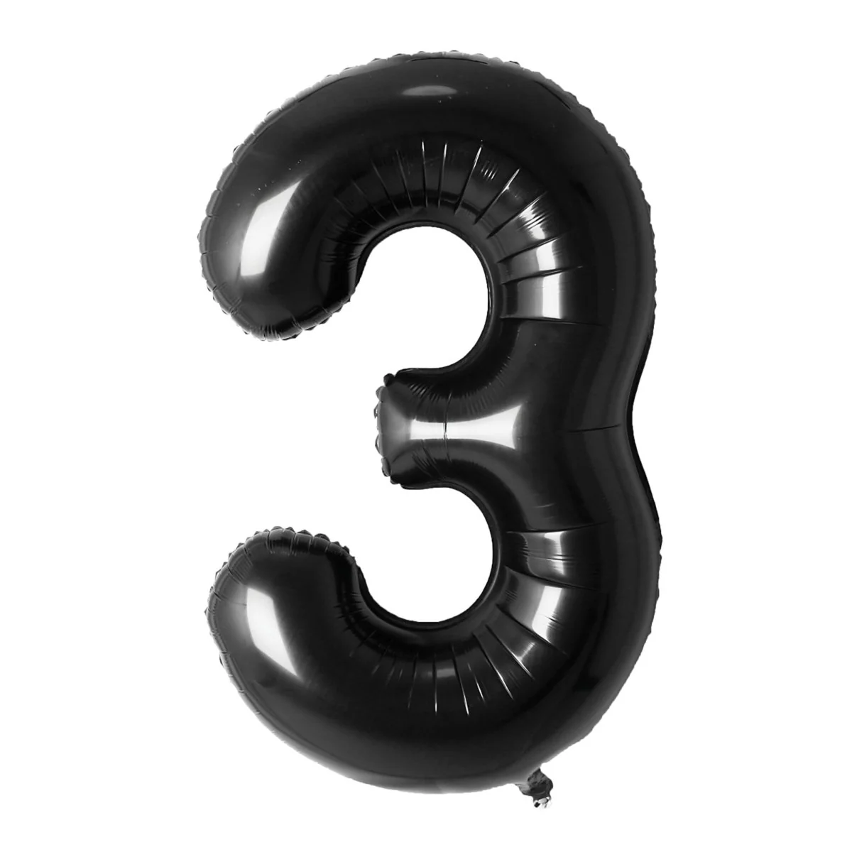 Black Number 3 Foil Balloon, 26 Inches, 1 Count