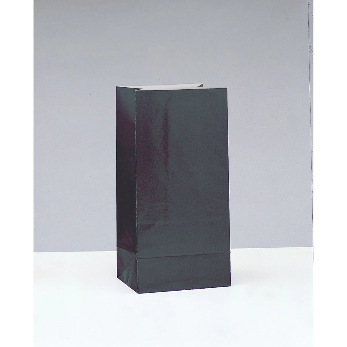 Black Paper Party Bags, 10 x 5 Inches, 12 Count