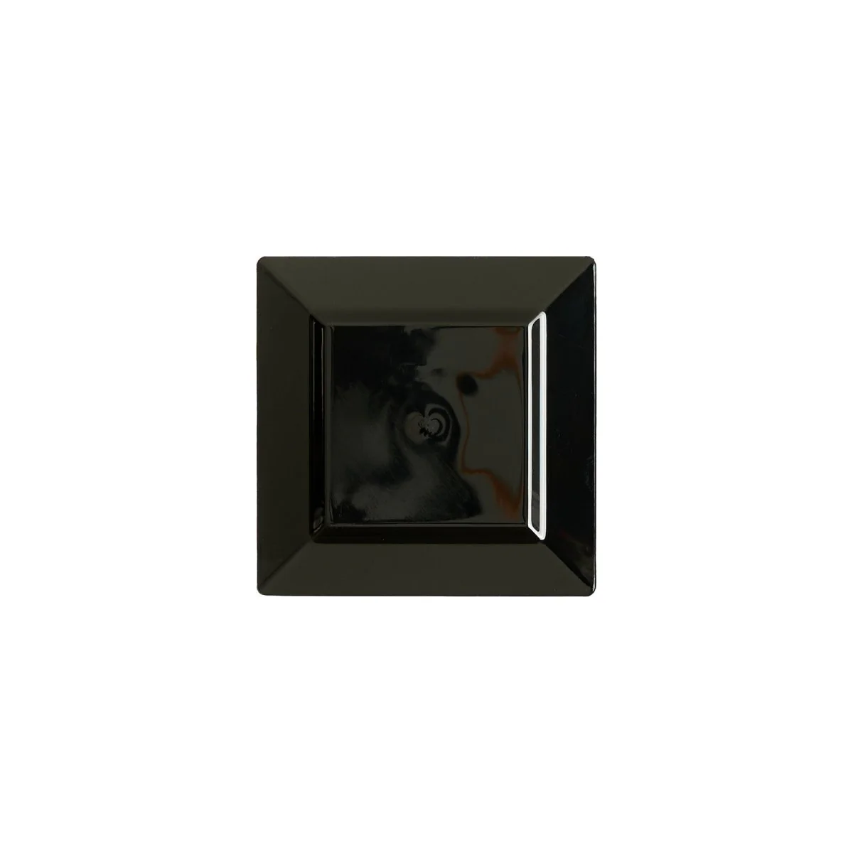 Black Premium Quality Small Square Plates, 4.5 Inches, 10 Count