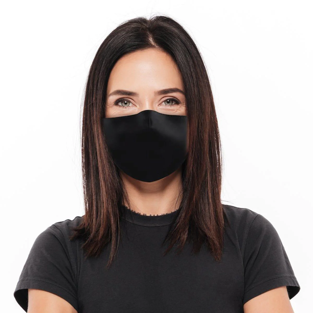Black Washable Cotton Face Mask for Adults - Image 2